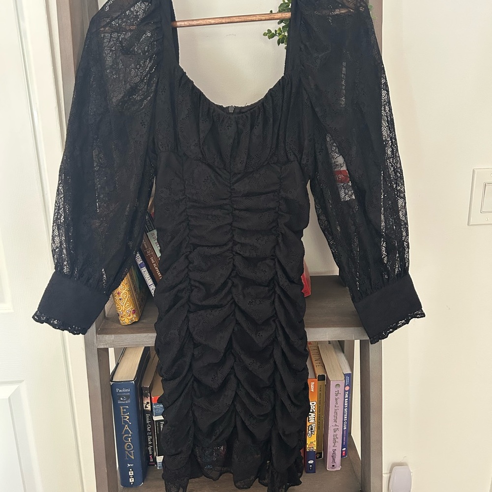 Zara Black Lace Dress - Picture 7 of 12